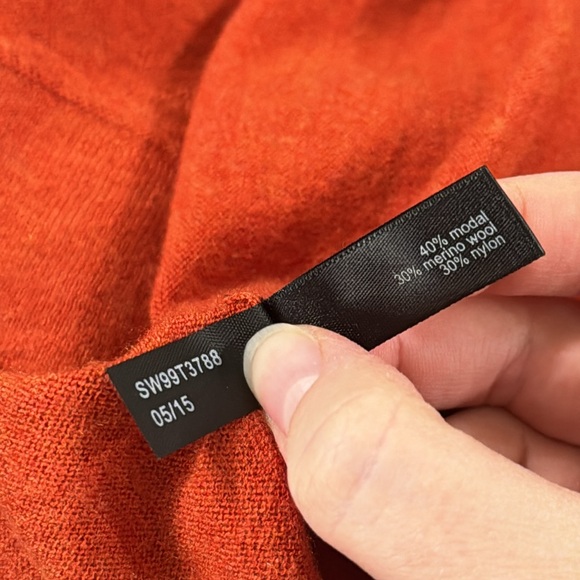 The Limited Crewneck Thin Knit Orange Layered Sweater Size S - Picture 10 of 10